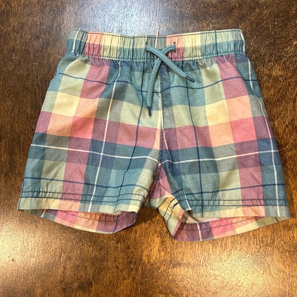 Old Navy Boys Plaid Swim Trunks - Swimsuit Shorts with Elastic Waistband - Picture 12 of 13